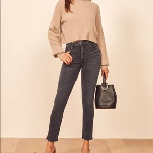 Reformation cropped skinny jeans